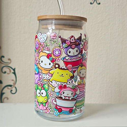Sanrio 500ml clear - sanrio, plastic