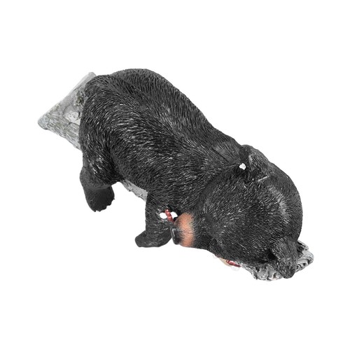 Black bear figurine resin - black,