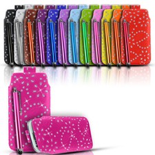 Bling leather pull tab flip - leather,