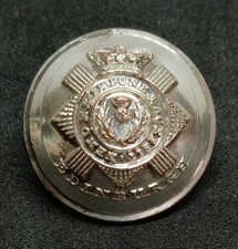 Rare Edinburgh Militia Officers Silver Plate 25mm Military Button by Jennens