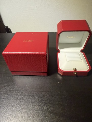 Cartier engagement ring - ring, box