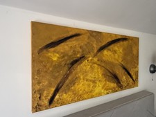 39x20 abstract painting unique