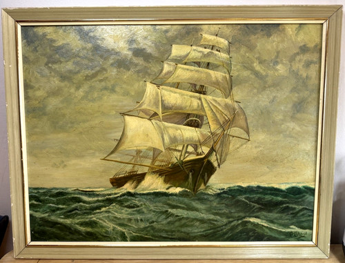 Oil painting clipper ship - oil, of