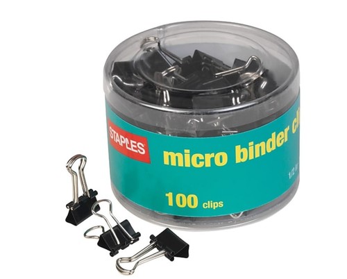 Micro black binder clips 2 - binder,