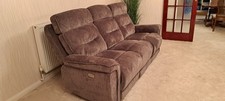 3 piece electric recliner suite grey