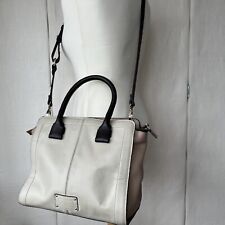 Clarks Grab Bag Shoulder Bag Cream Beige Brown Leather Rigid Multi Strap