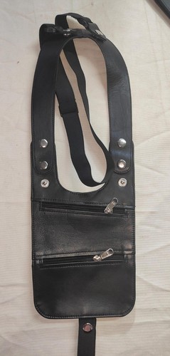 Leather money holster shoulder - leather,