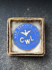 WW2 Catholic Women’s League For War Service At Home Enamel Label Badge.