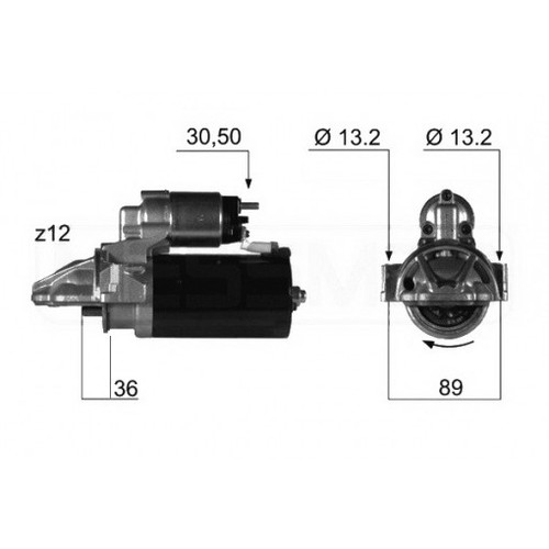 Starter motor for citroen - for,