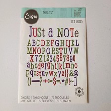 Sizzix Thinlits Die Set Just A Note 660111 **Incomplete Set Please See Photos** 