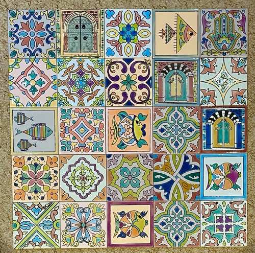 Lot hand painted - of,