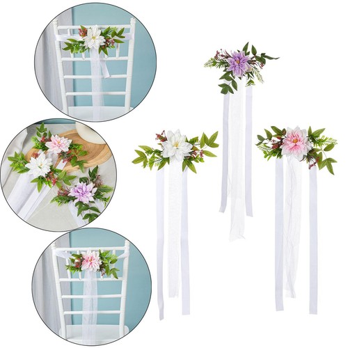 New pew flowers for chair - new,
