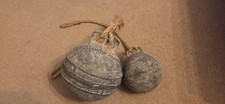 Vintage old metal fishing float buoys aluminium 