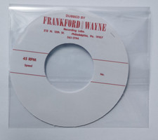 Frankford Wayne Gloss White Vinyl Record 7" Jukebox Centre Labels (Pair)