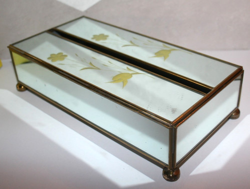 Gold brass mirrored tissue - gold,
