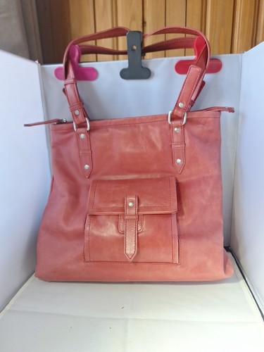 Hidesign red leather handbag - red,