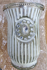 Silver glass cream vintage