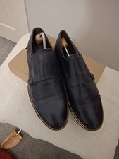 Mens Italian Double Buckle Monk Style Shoes In Navy Size 11  EU 45 Worn Once