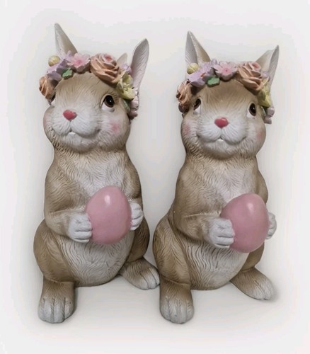 Brown bunny with egg spring - brown,