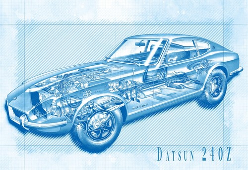 Classic blueprint datsun - ,