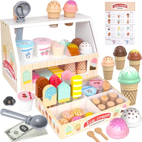 Wooden ice cream set - wooden,