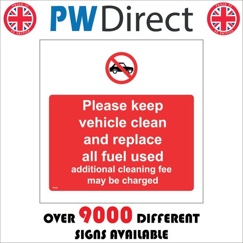 Sign keep vehicle clean - sign,