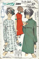 1960s Vintage Sewing Pattern B36" DRESS (1865) Barbara Hulanicki (Biba)