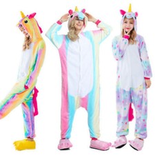 Onesie00 Adult Pikachu Pokemon go Unicorn Costume Fleece Pyjamas Bodysuit  