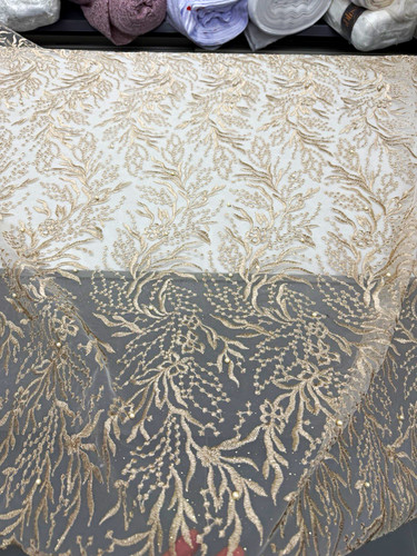 Gold beaded embroidered - beaded,