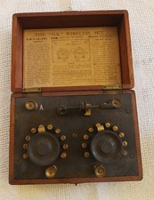 Vintage BBC crystal radio set