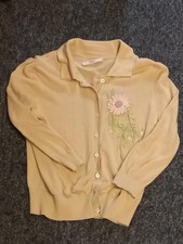 RED Valentino Floral Embroidered Cardigan Beige Size S - #1008 #1007