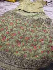 Mehndi Lehnga Wedding Party Wear Pakistani