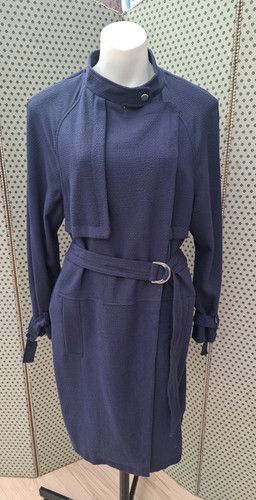 Navy long coat duster - navy,