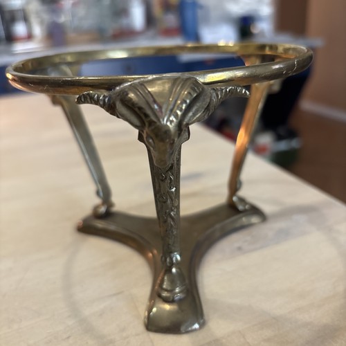 Vintage brass ram - brass, tripod