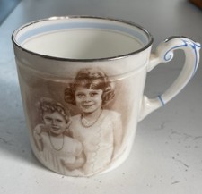 PARAGON ROYAL SOUVENIR MUG 1933 - PRINCESS ELIZABETH & MARGARET ROSE (RARE)