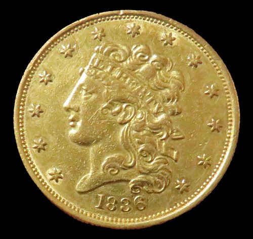1836 gold usa classic - gold, head