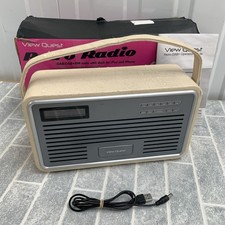 View Quest Radio Retro Dab+ With iPhone Dock Cream FM Tested Boxed With Manual