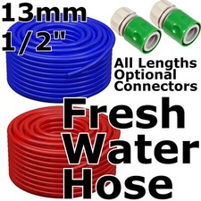 13mm 1/2" Fresh Food Safe Drinking Water Hose Pipe Motorhomes Caravan Connectors