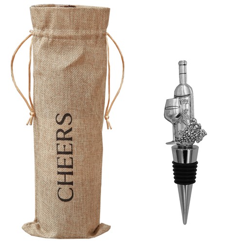 Wine gift hessian bottle - bag, &