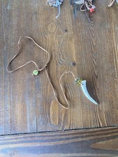 Leather Lariat Style Necklace