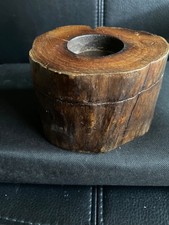 Candle holder tree trunk shaped with storage underneath
