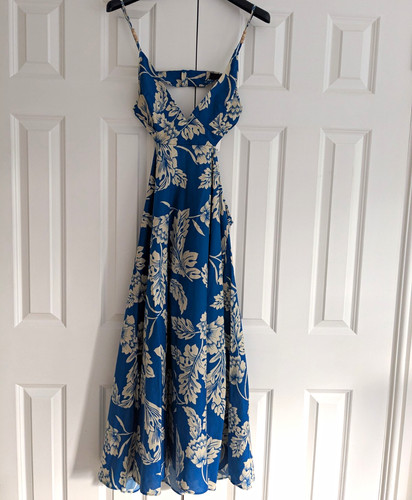 New zara medium blue white - new,