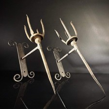 Unusual Pair of Wrought Iron