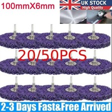 5-10Pcs 4'' 100mm Poly Strip Disc Wheel Paint Rust Removal Cleaning Rotary Drill