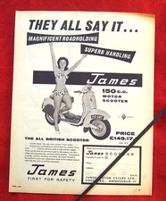 JAMES 150cc MOTOR SCOOTER 1961 ORIGINAL VINTAGE PRESS ADVERT