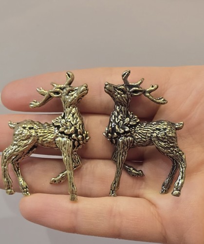 Brass bronze stags - brass,