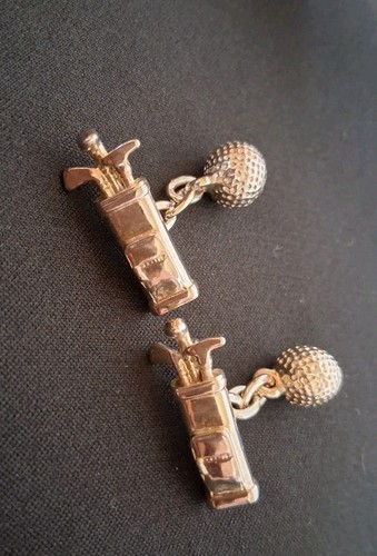 Golf caddy ball cuff links - cuff,