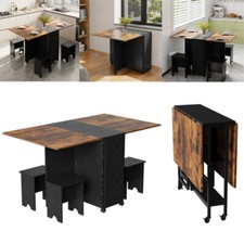 Industrial Drop Leaf Dining