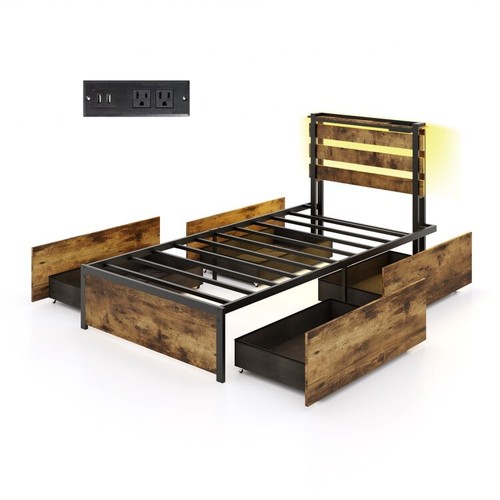 Twin size platform bed - twin,