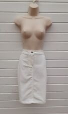 WHITE DENIM SKIRT,60S,70S,80S,90S, RETRO STYLE,EPILOGUE,DIAMANTE,SIZE 20,NWTS